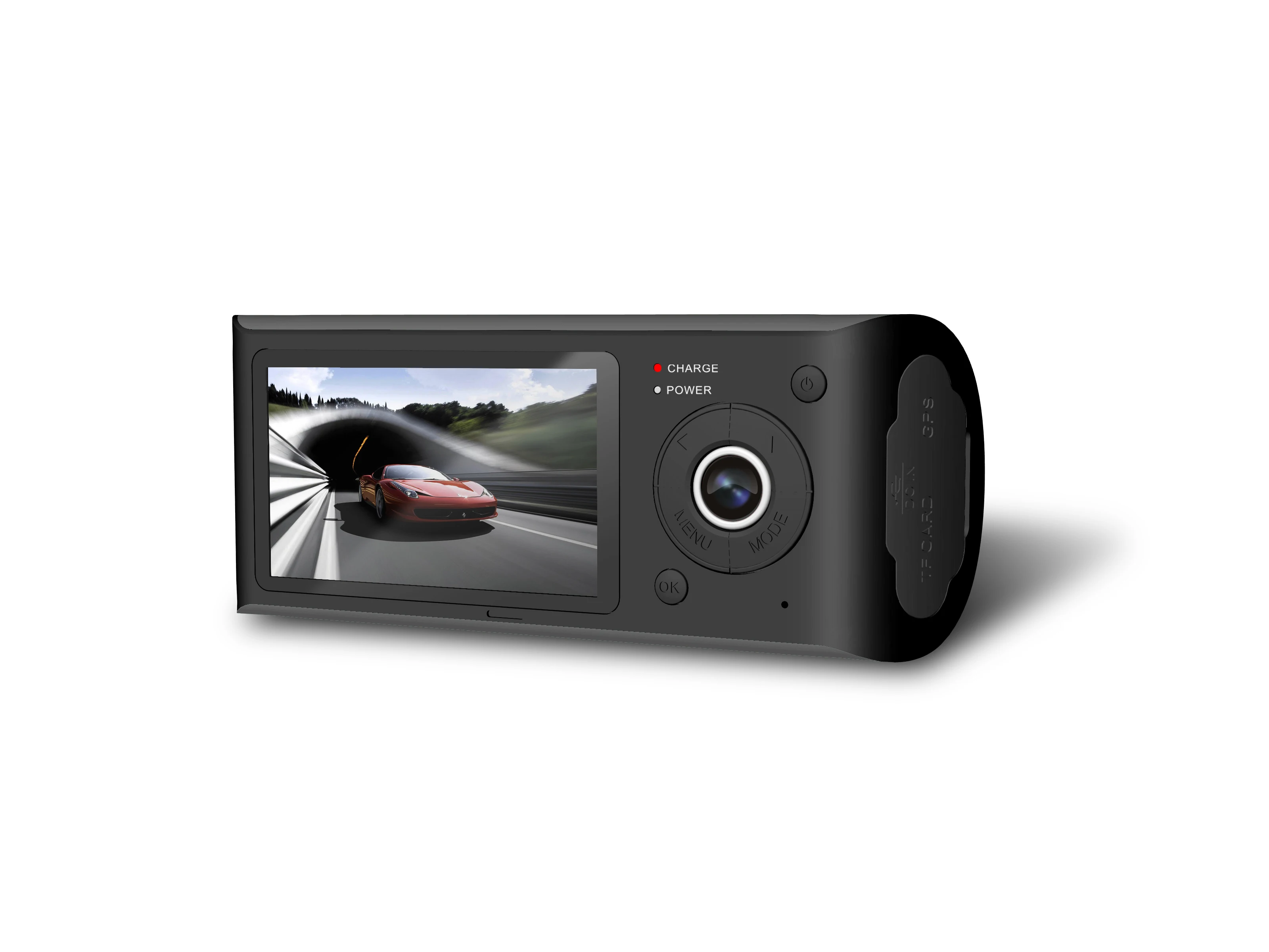 JWKG R300 Dash Cam Dual 108P with GPS 2.4 inch LCD Screen Built-in Mic and Speaker Car Camera with Loop Recording, G-Sensor, etc