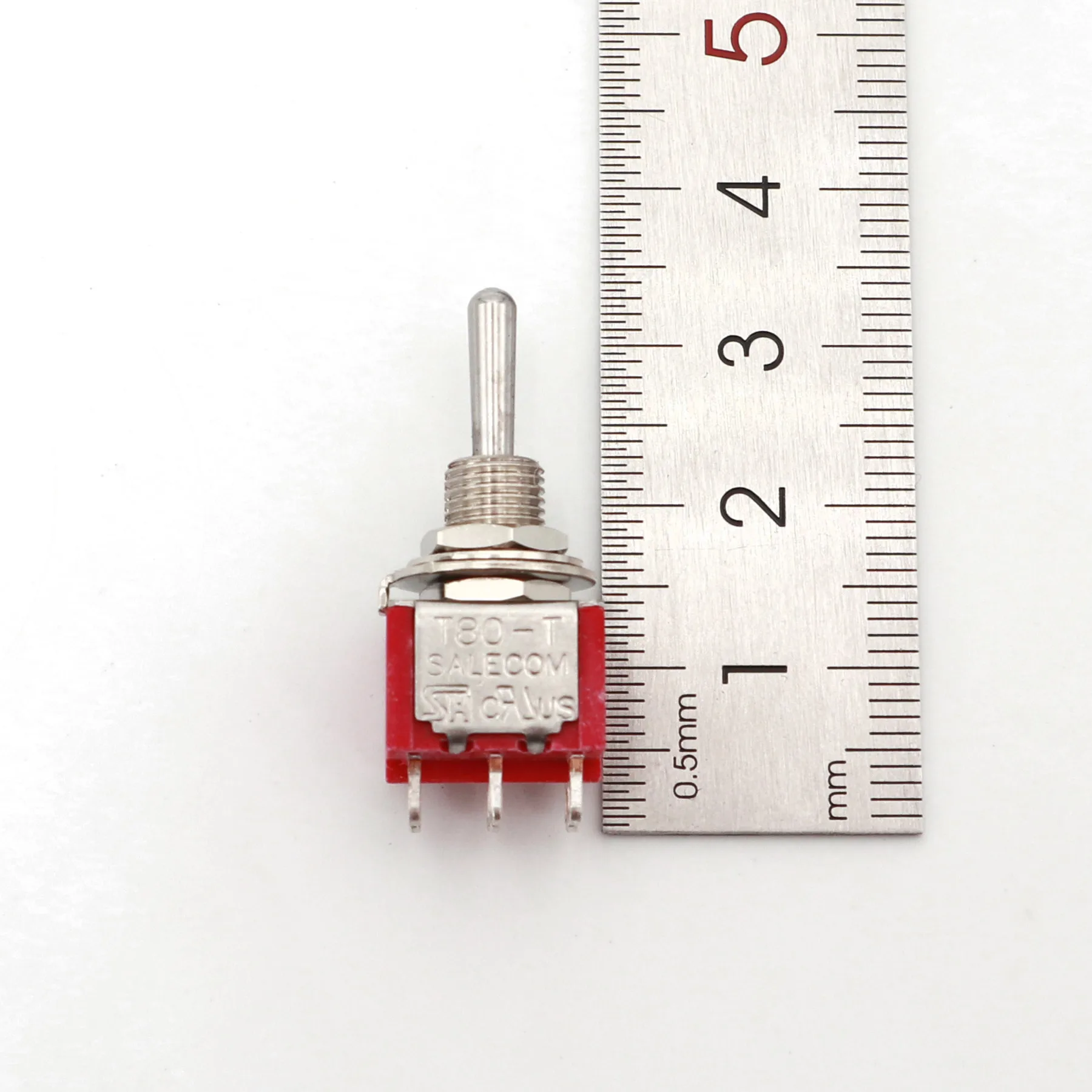 5Pcs SH T8012A Standard Handle 6-Pin Momentary Self-Return MOM-OFF-MOM DPDT Mini Toggle Switch