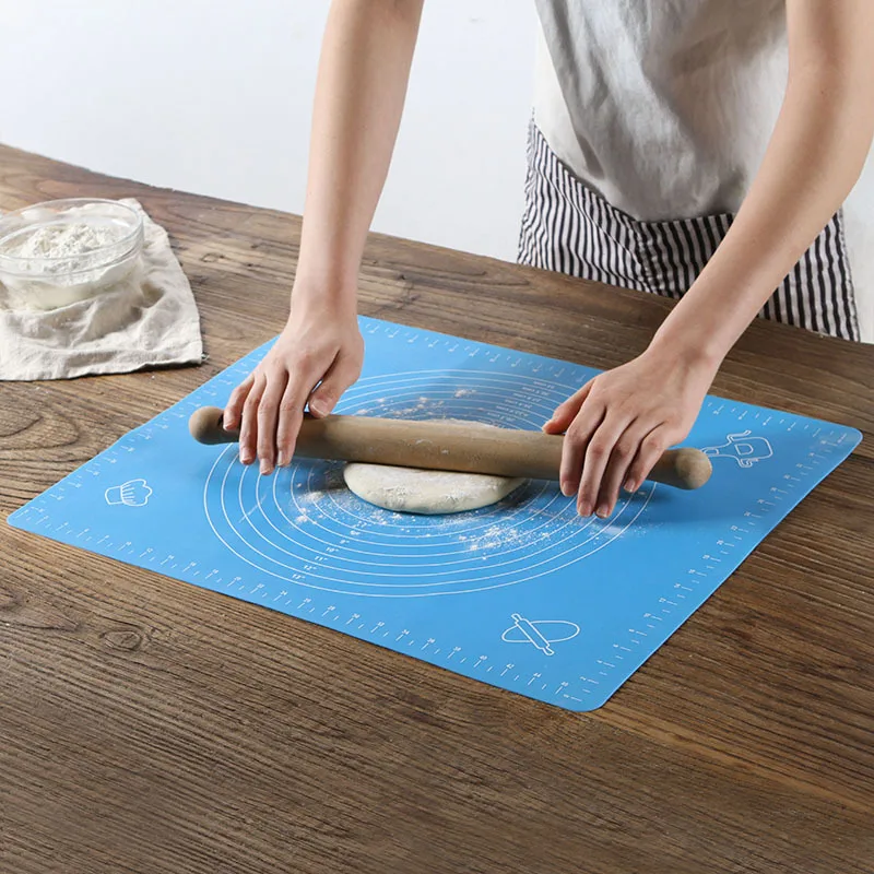 Kitchen Silicone Kneading Mat Household Double-scale Round Size Slip Pad Rolling Pad Kitchen tools