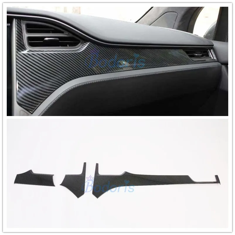 Interior Dashboard Control Mouliding Trim Garnish Panel Car Styling For LHD Tesla Model X 2016 2017 2018 Accessories