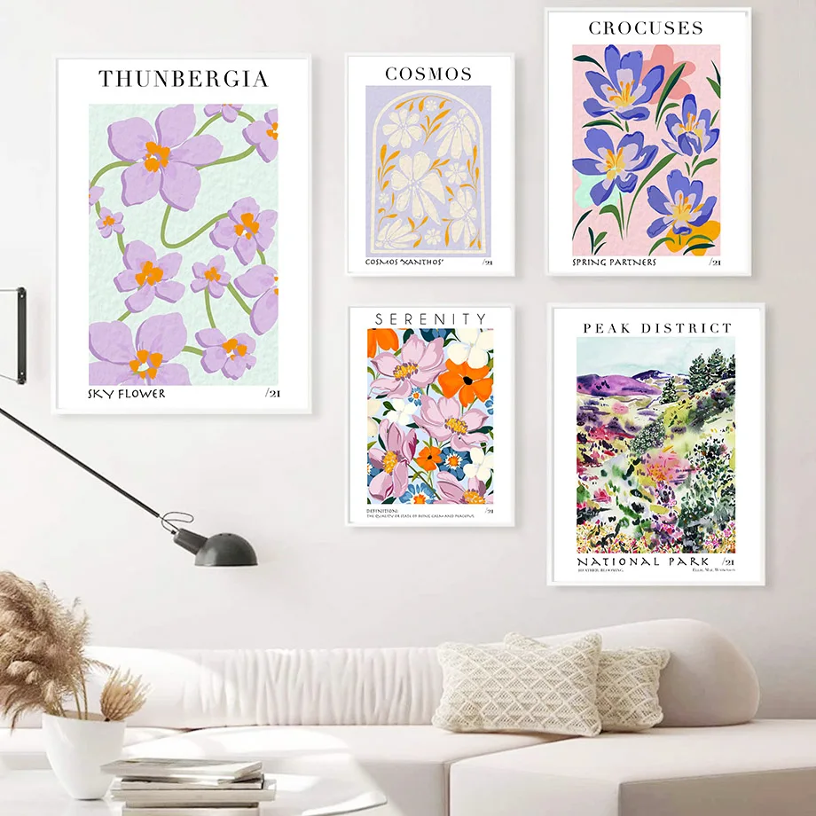 Wildflowers Japanese Anemone Woman Garden Wall Art Canvas Painting Nordic Posters And Prints Wall Pictures For Living Room Decor
