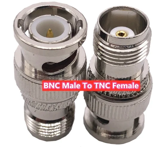 2pcs New Adapter BNC To TNC Male Plug & Female Jack RF Coaxial Connector