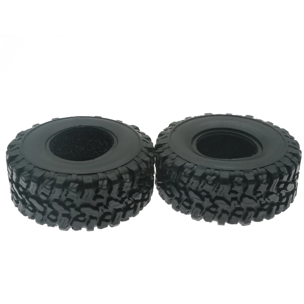 Pair Soft Rubber Tire With Foam Sponge For Wpl Henglong B14 B24 B16 B36, Ural C14 C24 Q60 Q61 Q62 Q63 Q64 4x4 And 6x6 Military