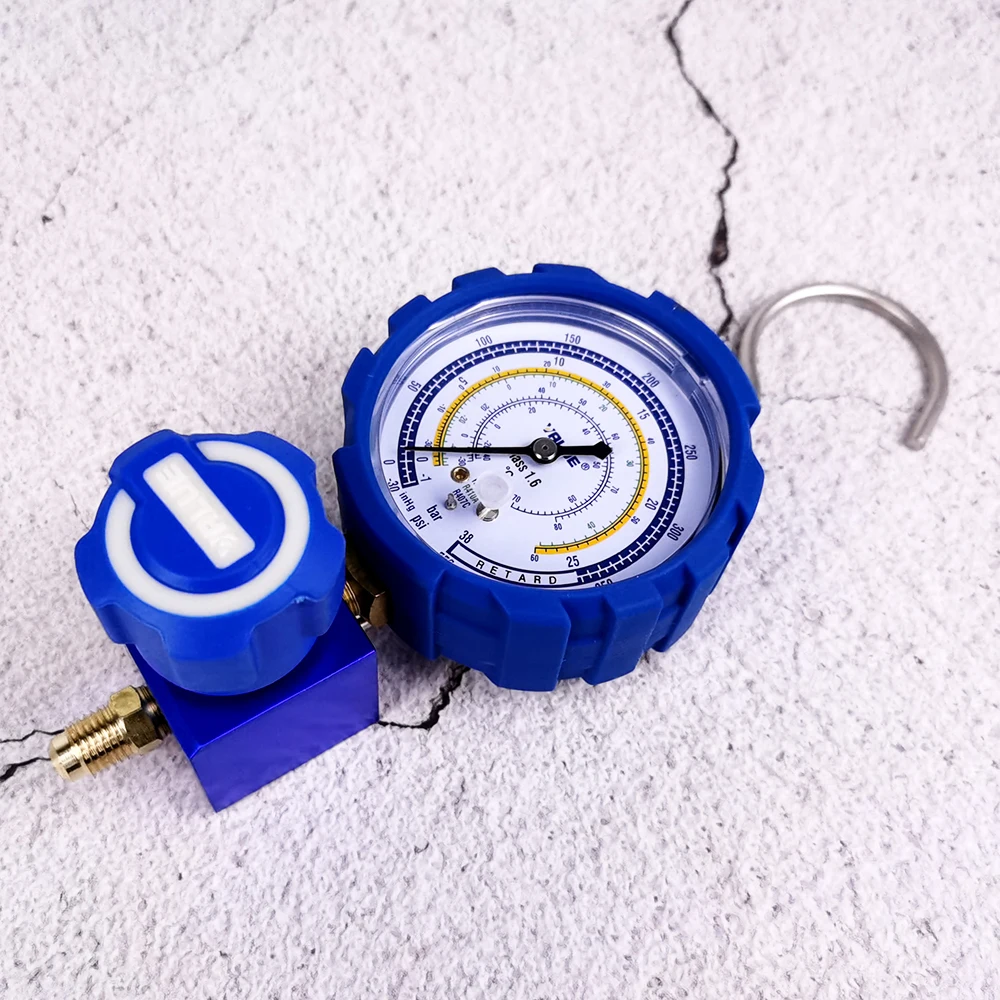 Single Meter Low Pressure Refrigerant Pressure Gauge R22 134 410 407 Refrigerant Fluoride Meter VMG-1-U-L