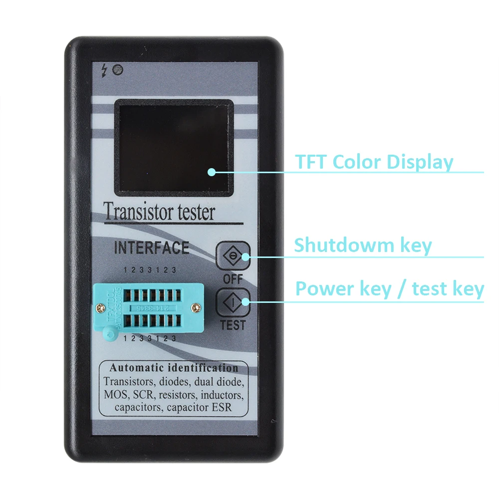 Probador de transistores multiusos versión especial, resistencia de capacitancia de tiristor de diodo 128*160, inductancia MOSFET ESR, medidor LCR