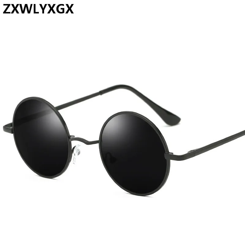 Gafas De Sol polarizadas redondas para hombre y mujer, lentes De Sol con diseño De marca, De aleación Retro, UV400, 2023