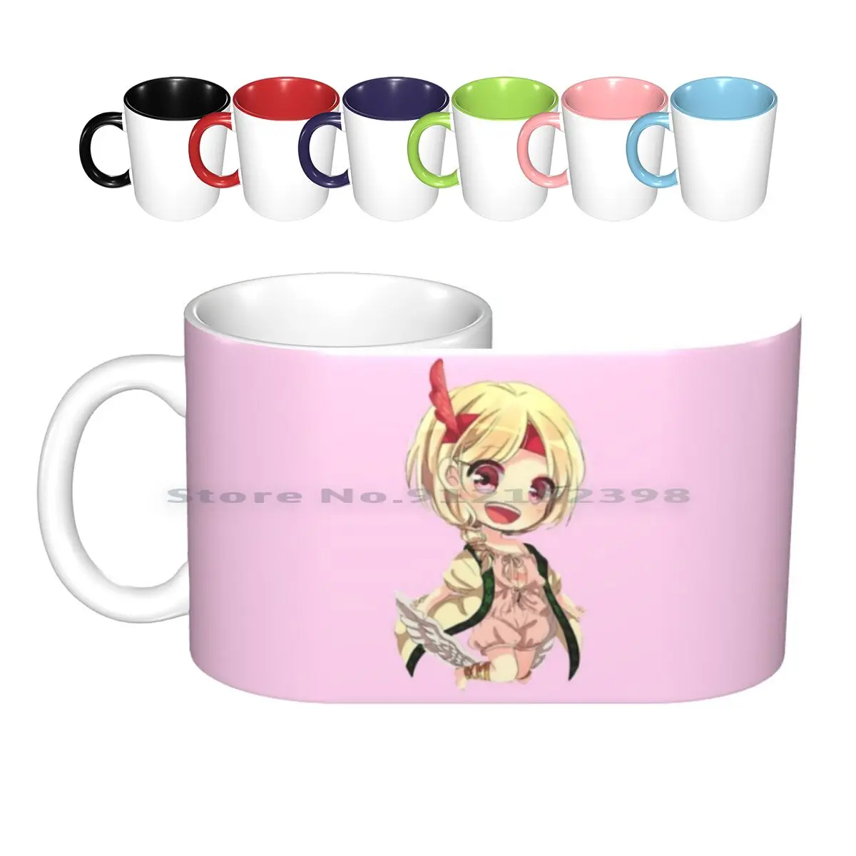 Pisti Chibi Ceramic Mugs Coffee Cups Milk Tea Mug Pisti Magi Anime The Labyrith The Labyrinth Of Magic Pisuti Djinn Zepar