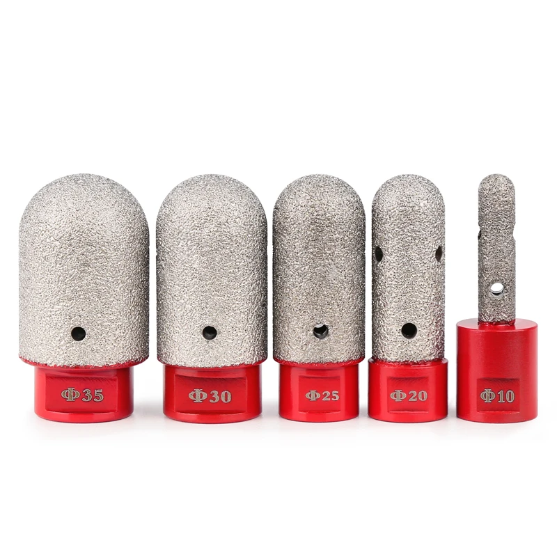 HEDA vacuum brazed diamond finger bit M14 thread 1 pc  10/20/25/30/35 mm,, for dressing stone such as ceramic marble.