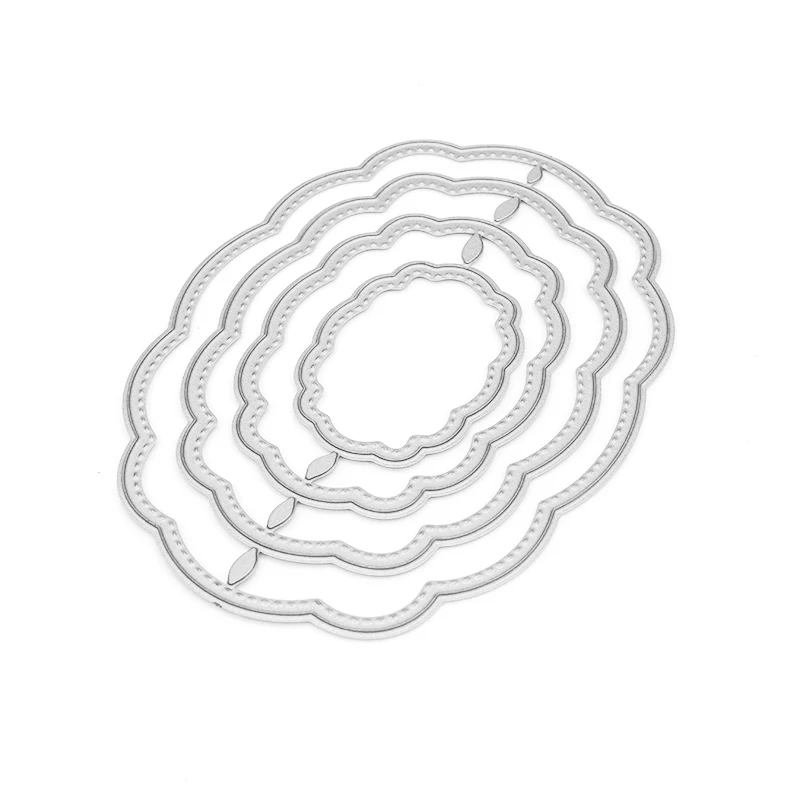 Oval Lattice Frame Dies Metal Cutting Dies New 2023 for Scrapbooking Christmas Decoration DIY Cards Making Crafts Dies Cut