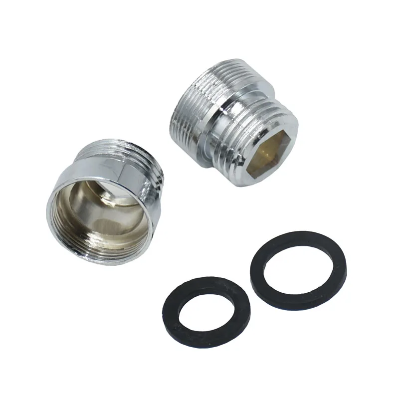 Silver Male 1/2 to M22 Female Faucet connector Brass 1/2 to M24 male faucet Thread connector copper fittings 1pcs
