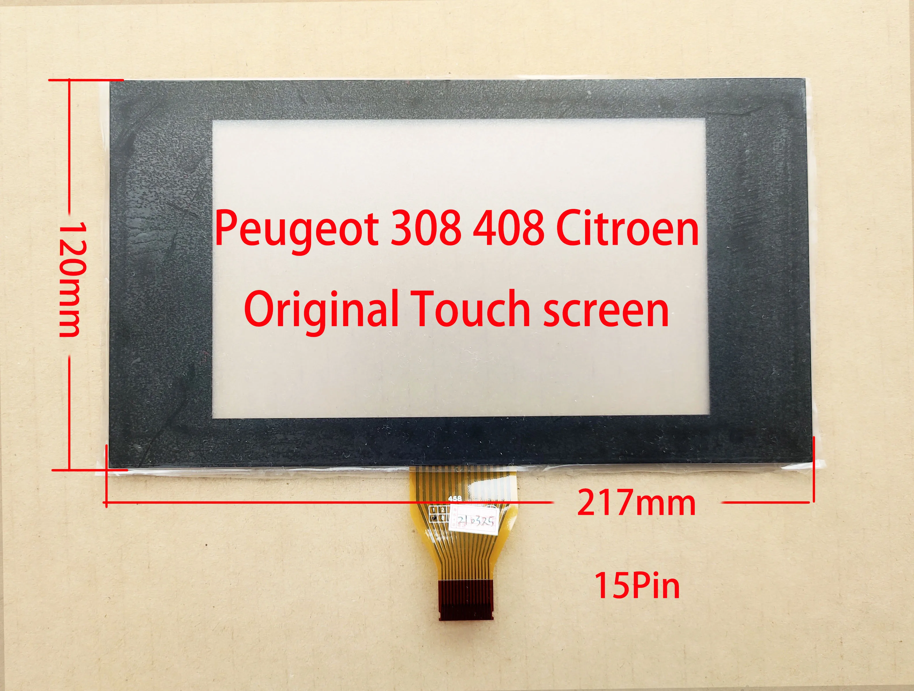 Touch Screen Digitizer Sensor For Peugeot 308 408 Citroen Original Screen Replacement Parts 217*120mm 15Pin