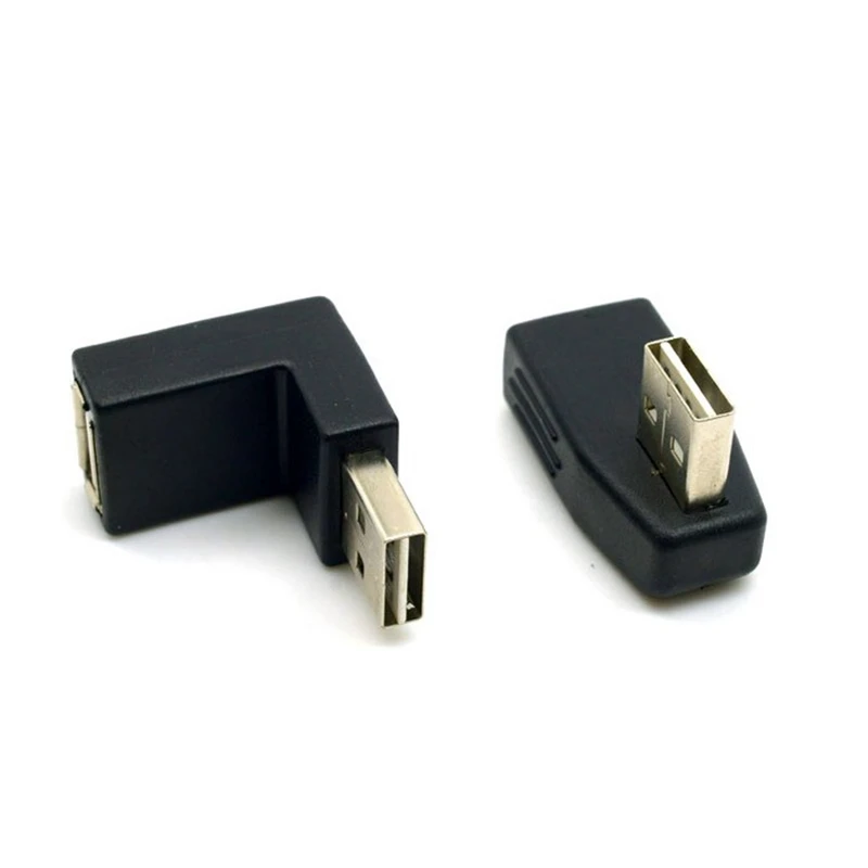 USB 2.0 male to female extension adpter 90 degree angle Reversible usb male