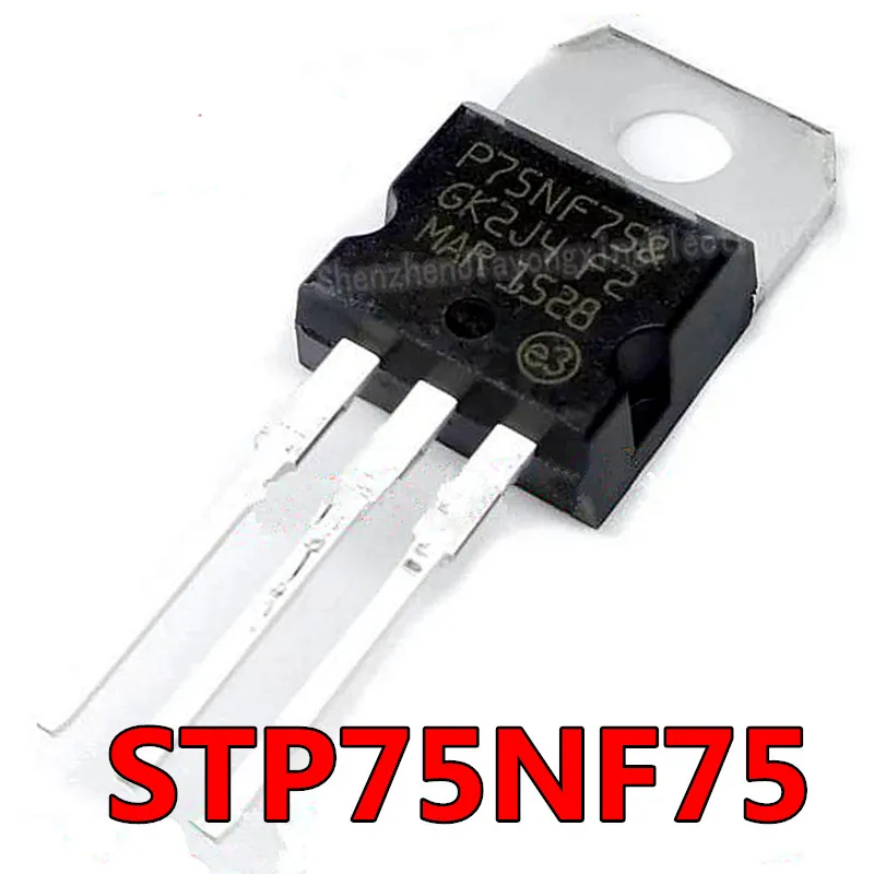 10 Buah/Lot STP75NF75 TO-220 P75NF75 75N75 Transistor MOSFET