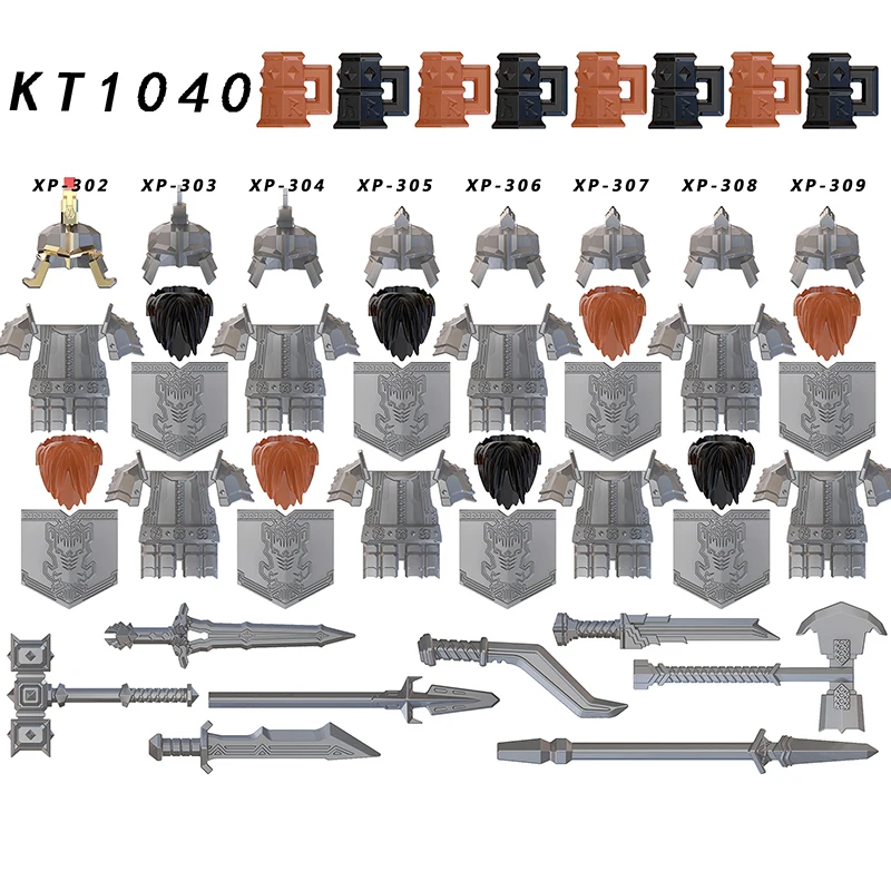 

Koruit KT1040 Дон карликовый даин железный шлем Броня средневековые Рыцари аксессуары конструктор для детей игрушки