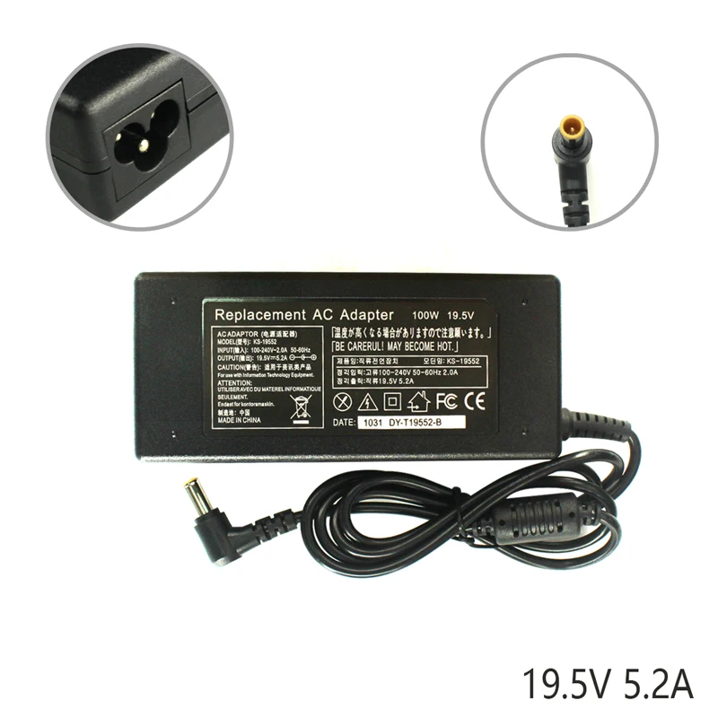 

19.5V 5.2A 6.5*4.4mm AC Adapter For Sony ADCP-100E03 ACDP-100D01 LCD TV Power Supply