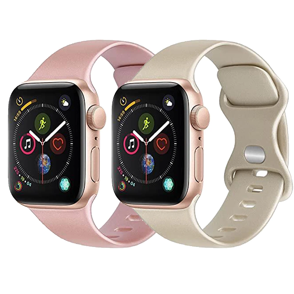 Miękki silikonowy pasek sportowy dla pasek do Apple Watch 7 41mm 45mm Watchband nadgarstek pasek do zegarka iWatch 6 5 4 3 2 SE 38MM 42MM 40MM 44MM