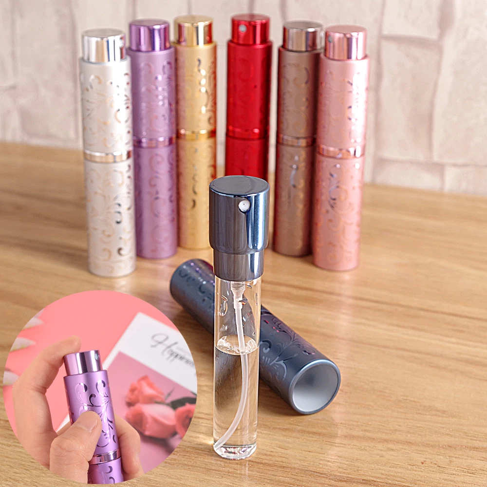 Mini 10ml Portable Spray Bottle Refillable Empty Perfume Atomizer Bottles Travel Accessories Scent Pump Cosmetic Container