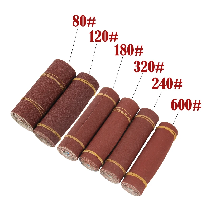 1Roll 1M 80-600 Grit Emery Cloth Roll Polishing Sandpaper For Grinding Tools Metalworking Dremel Woodworking Abrasive Tools