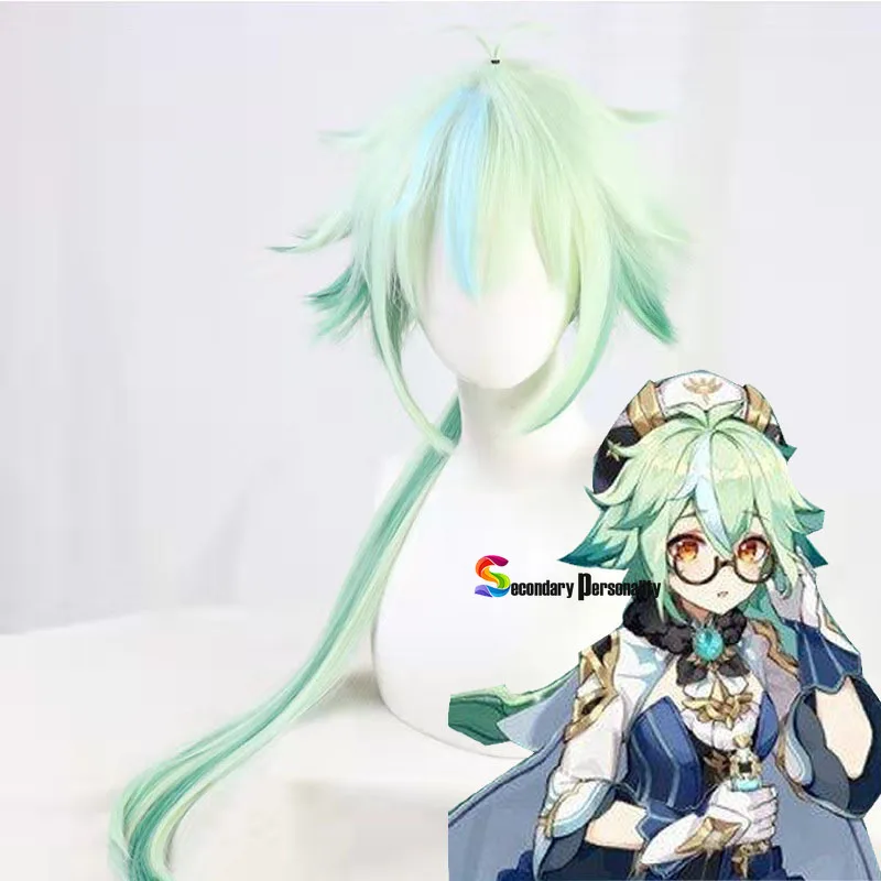 Genshin Sugar Wig Shatang Cosplay Wig Traveler Harmless Sweetness Anti-warping Multicolor Excessive Anime Wig