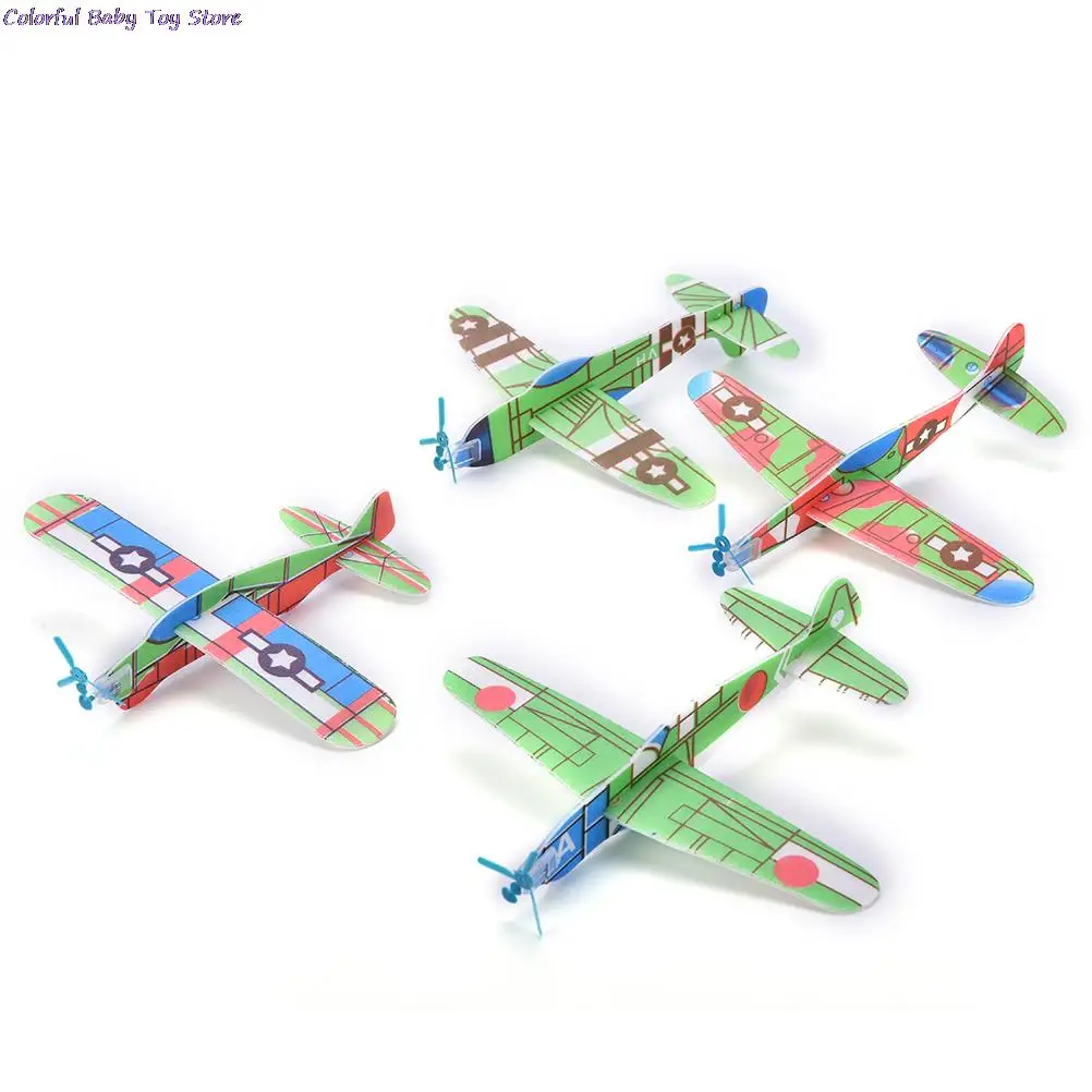 

12Pcs/set DIY Assembly Flapping Wing Flight For Children Flying Kite Paper Airplane Model Imitate Birds Aircraft Toys