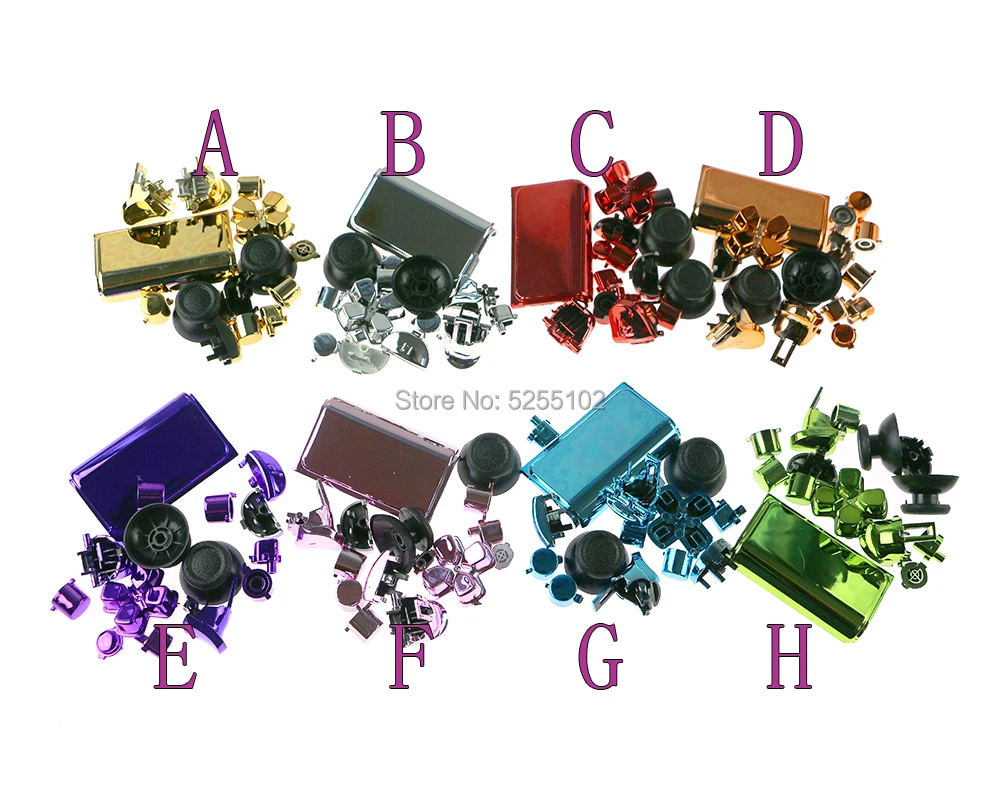 60 مجموعات تصفيح ABXY الزناد زر Dpad L1 R1 L2 R2 الاتجاه مفتاح التناظرية عصا التحكم غطاء لسوني PS4 برو سليم تحكم JDS-040