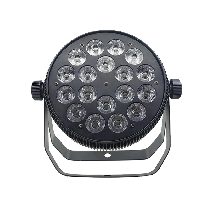 Aluminum Alloy 18x18w Led Par Light RGBWA UV 6in1 Flat Par Light DMX512 Stage Wash Wall Lamp