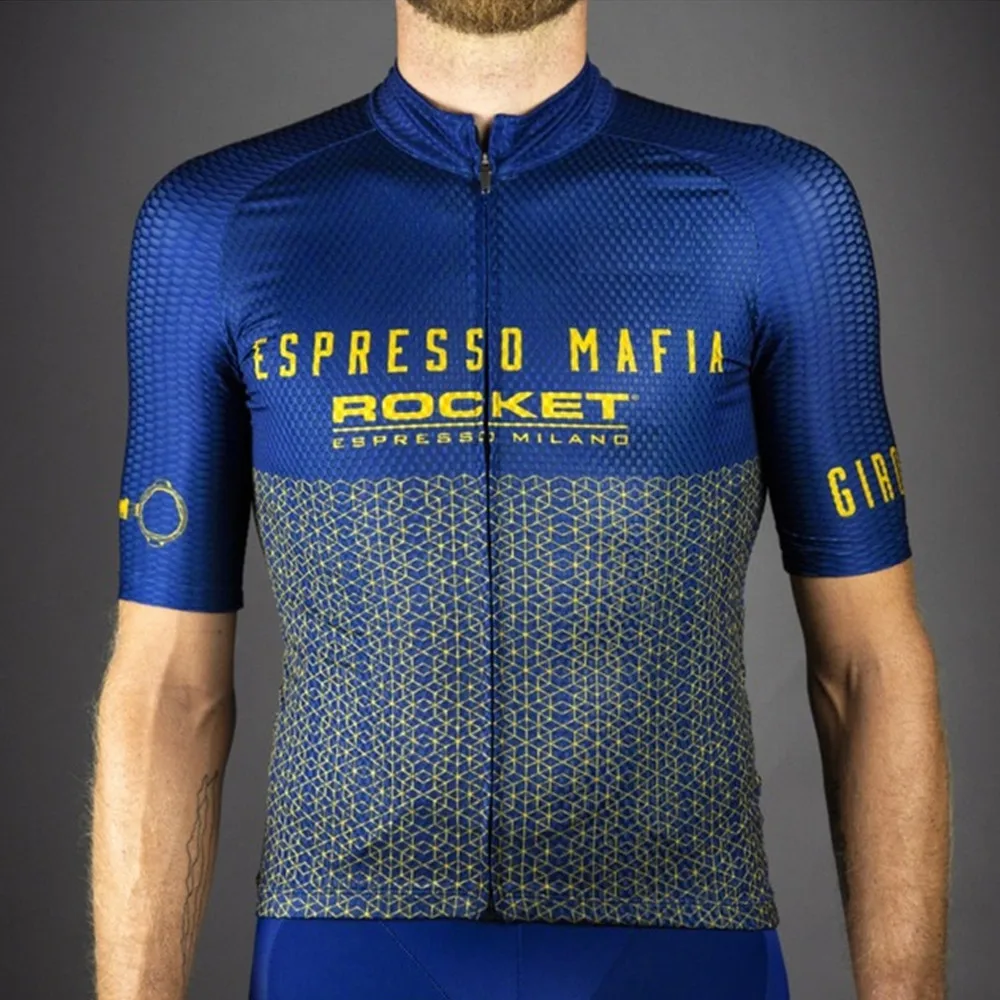 ESPRESSO MAFIA LA FABRICA Radtrikot Sommer Kurzarm 20D BIBS Rennradbekleidung CUORE Replik