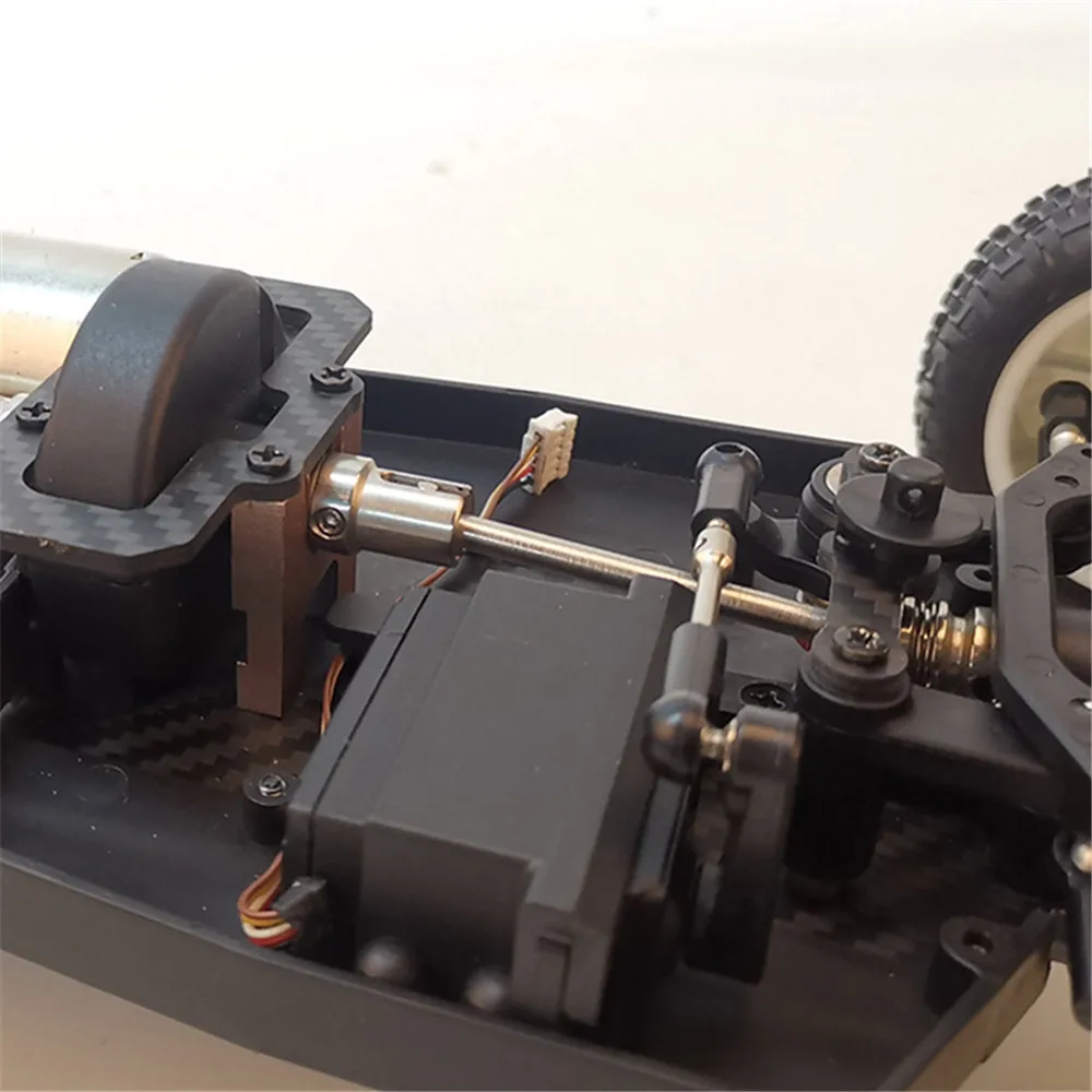 Para 1/10 Para WLtoys 104001   Juego de tablero de torre de choque inferior de fibra de carbono para coche trepador de control remoto, accesorio de repuesto de pieza de actualización RC