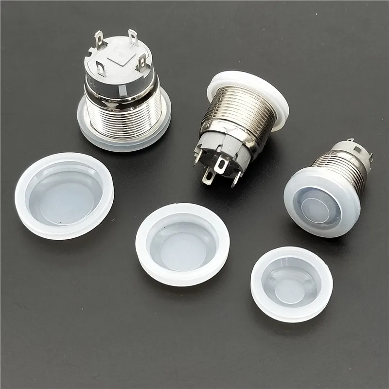 1Pcs 12mm 16mm 19mm 22mm 25mm Metal Push Button Switch Protection Cover Silicone Waterproof Dust Cap