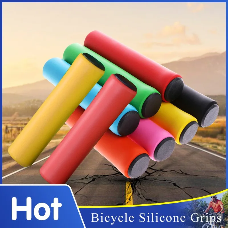 1Pair Silicone Cycling Bicycle Grips Mountain Road Bike MTB Handlebar Cover Grips Bicycle Accessories Anti-slip Bike Grip Cover