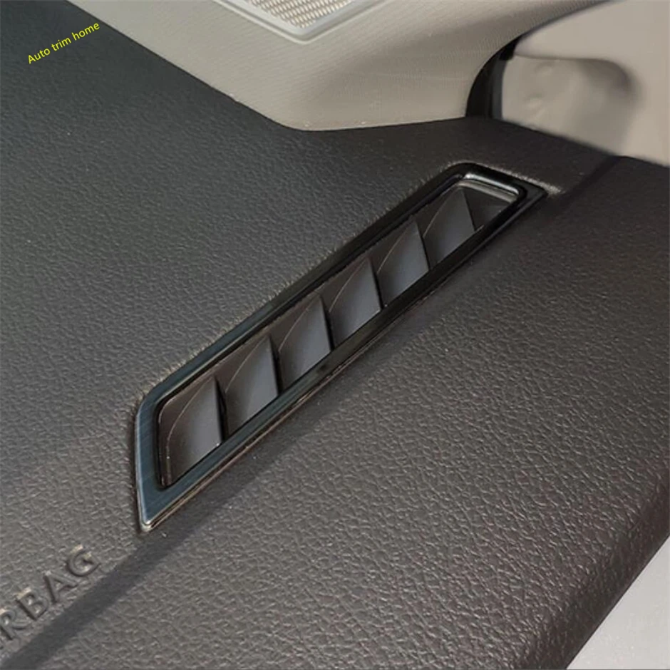 Center Air AC Vent Gear Box Lights Control Panel Cover Trim For VW Volkswagen Polo 2019-2023 Black Brushed Interior Accessories