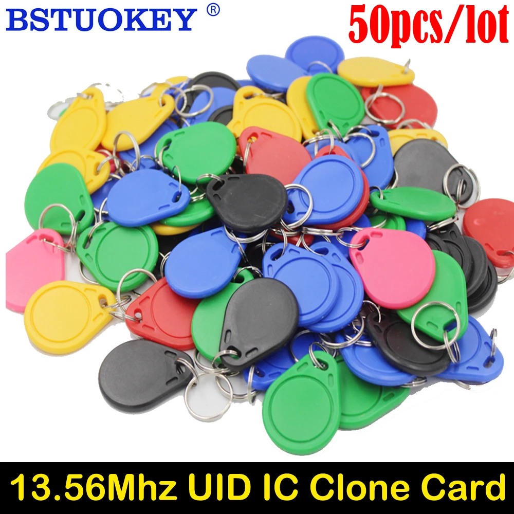 

50pcs Waterproof 13.56MHz UID Keyfob Tag RFID Access Control Clone Key Card Token Writable IC Card Clone Changeable Keyfob