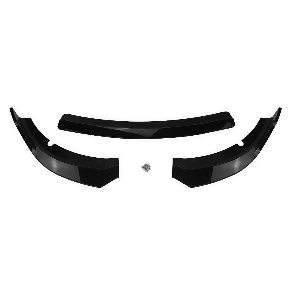 For Dodge Charger SRT 2015-2019 Front Bumper Spoiler Lip Glossy Black Car Lower Body Kit Guard Plate Splitter Lippe Board Blade