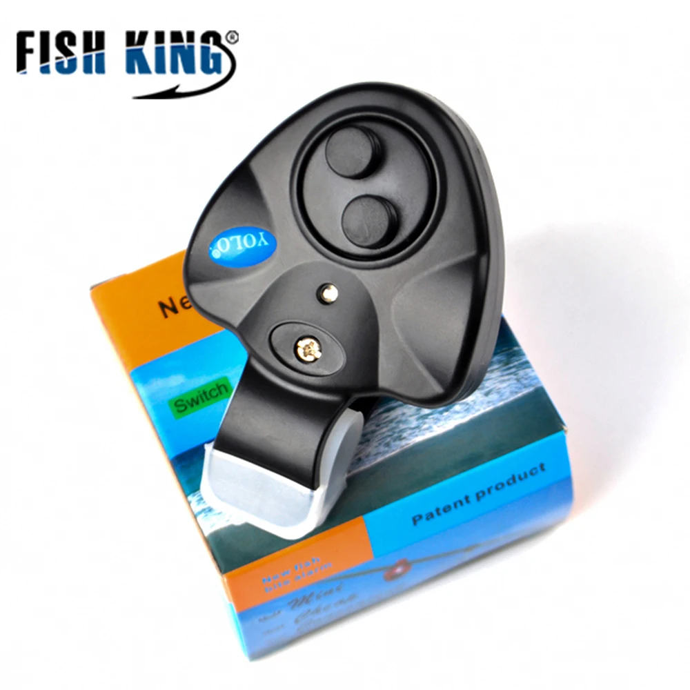 FISH KING Buzzer Carp Fishing Bite Alarm Without LR44 Battery Europe Feeder LED Light Automatic Electric Fishing Tackle