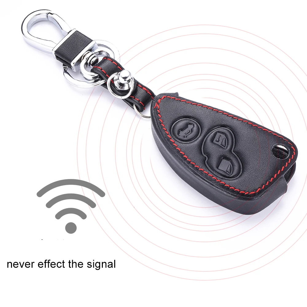 Genuine Leather Car Key Case Cover For Alfa GT JTD TS Romeo 147 156 166 Folding Flilp Keychain Remote Shell Cover Accessories