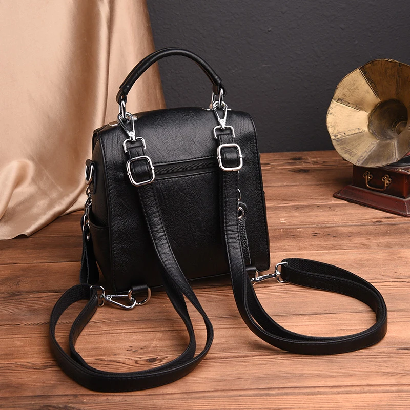 Luxury Leather Handbags Women Bags Designer Fashion Shoulder Crossbody Bag for Women Multifunction Bag Big Tote Sac