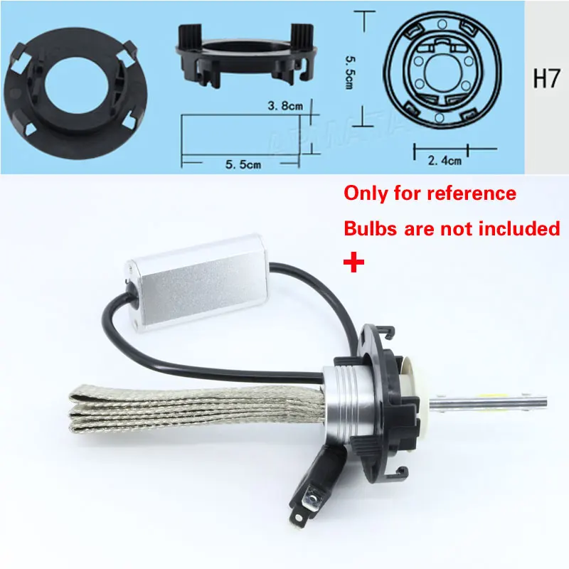 10Pcs H7 For LED Bulbs Headlight Holder Conversion Light Adapter Lamp Base For KIA K6 2016/Hyundai/Tucson