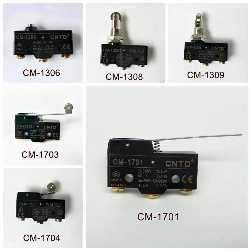 1pcs CNTD CM series Horizontal Limit Switch CM-1306 CM-1308 CM-1309 CM-1701 CM-1703 CM-1704 Micro Switch