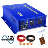 1500W Pure Sine Wave Power Inverter 12v 24v 36v 48v DC to AC 120v 220v 230v Off Grid System Solar Inverter for Car Battery Bank