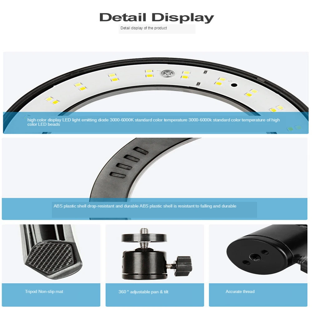 Selfie pierścień oświetleniowy ledowy Flash Fill Clip Camera Fill Light Beauty lampa przenośny pierścień lekki statyw pulpit fotografia rekwizyty telefon