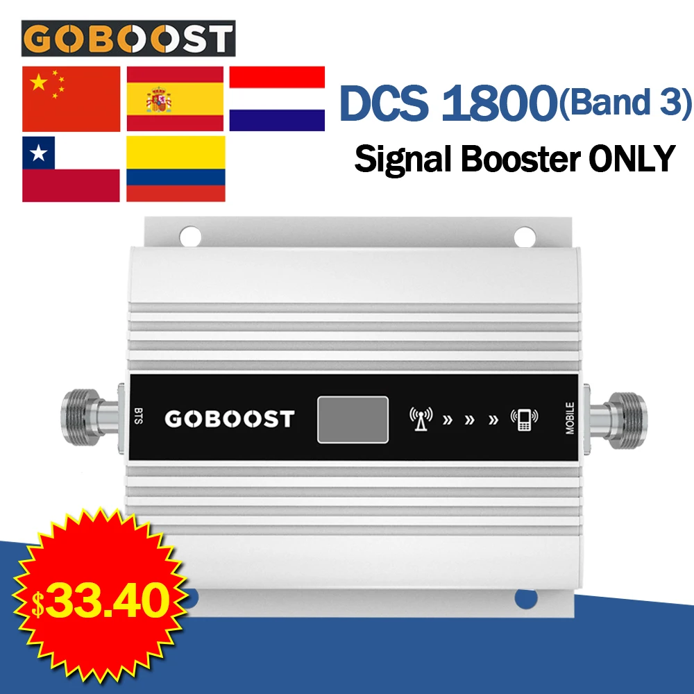 4G Signal Amplifier GSM 900MHz Repeater 2G 3G 4G Cellular Amplifier LTE DCS 1800 2100 Signal Booster For Cell Phone 68dB Gain