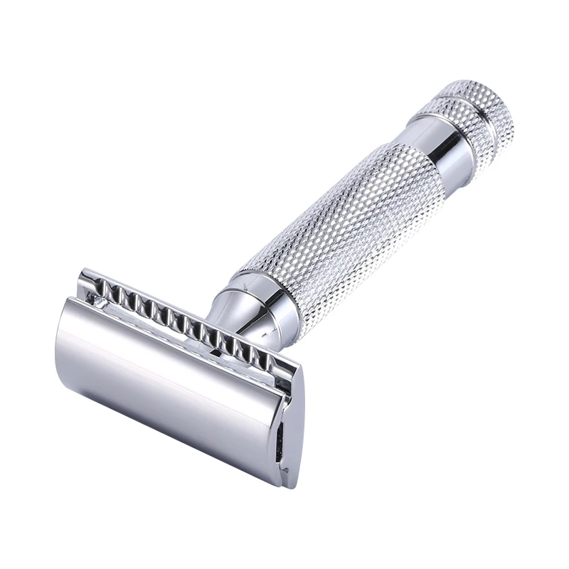 YINTAL Double Edge Razor Men Shaving Sliver Copper Alloy Non-slip Handle Men's Manual Shaver