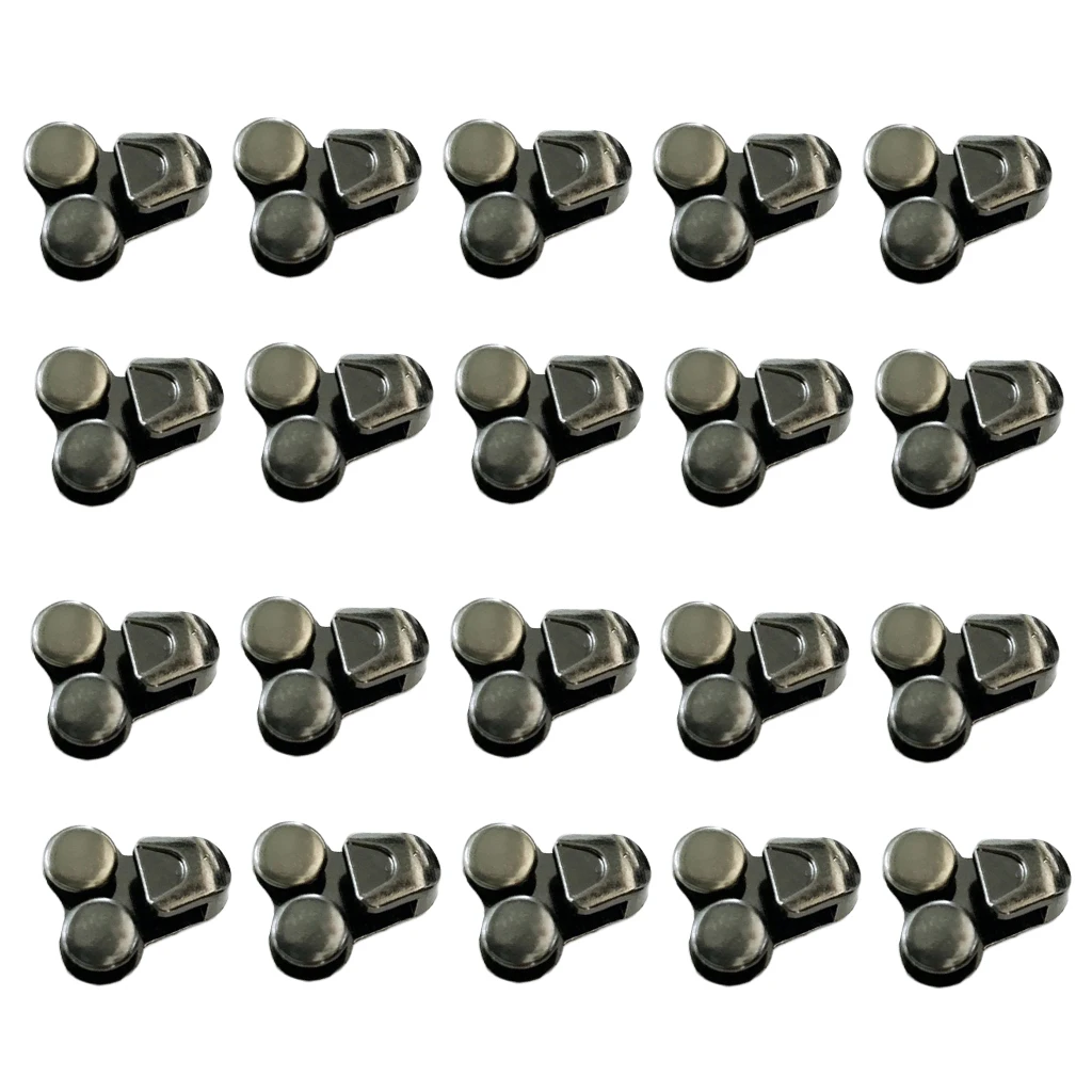 20Pcs/Set Alloy Shoelace Hooks Buckles Set for Shoe Repair Hunting Hiking Boots Metal Lace Fasteners Set