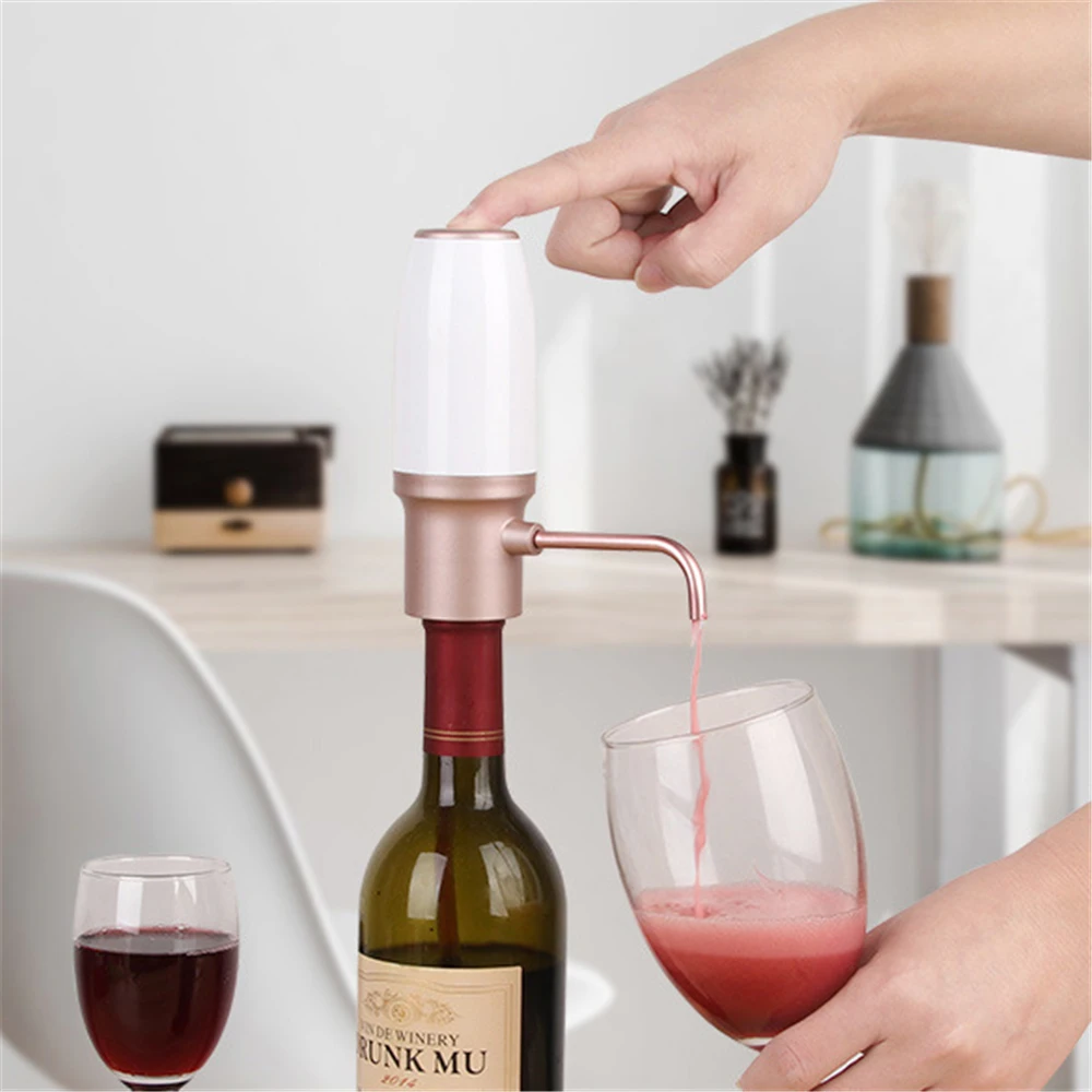 USB Charge Electric Red Wine Decanter Automatic Wine Aerator Portable Wine Pourer Dispenser for Business Family Father's Day