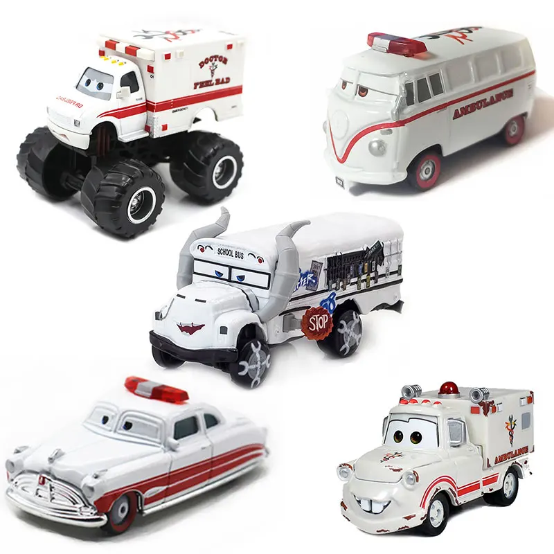 Pixar Cars Toy Model Fire Rescue Amubulance Lightning McQueen Mater Model Car Toy Metal Diecast Toys for Boy Christmas Gift