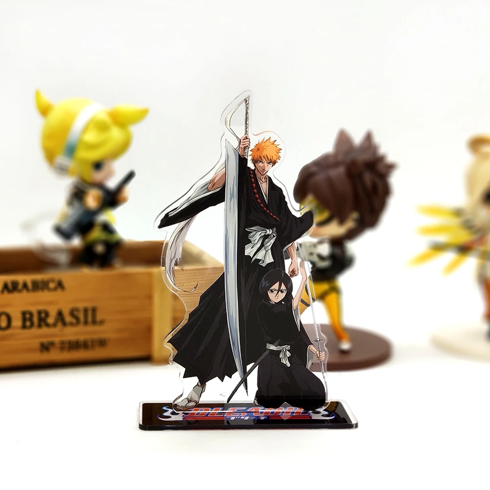 Bleach Kurosaki Ichigo Rukia Kuchiki acrylic stand figure model plate holder cake topper anime japanese manga