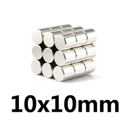 5/10/20 sztuk 10x10mm magnesy ziem rzadkich średnica 10x10mm okrągła tarcza magnes 10mm x 10mm trwałe neodymowe magnes 10*10mm