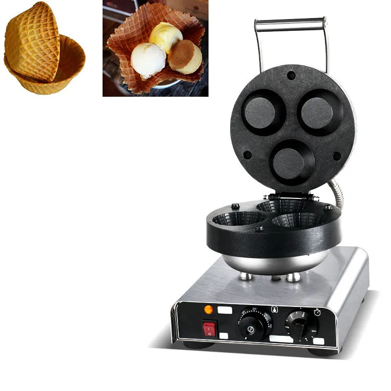 Electric Ice Cream Bowl Waffle Maker Bowl Shape Waffle Machine Non-Stick  Egg Tart Skin Forming Machine 1750W