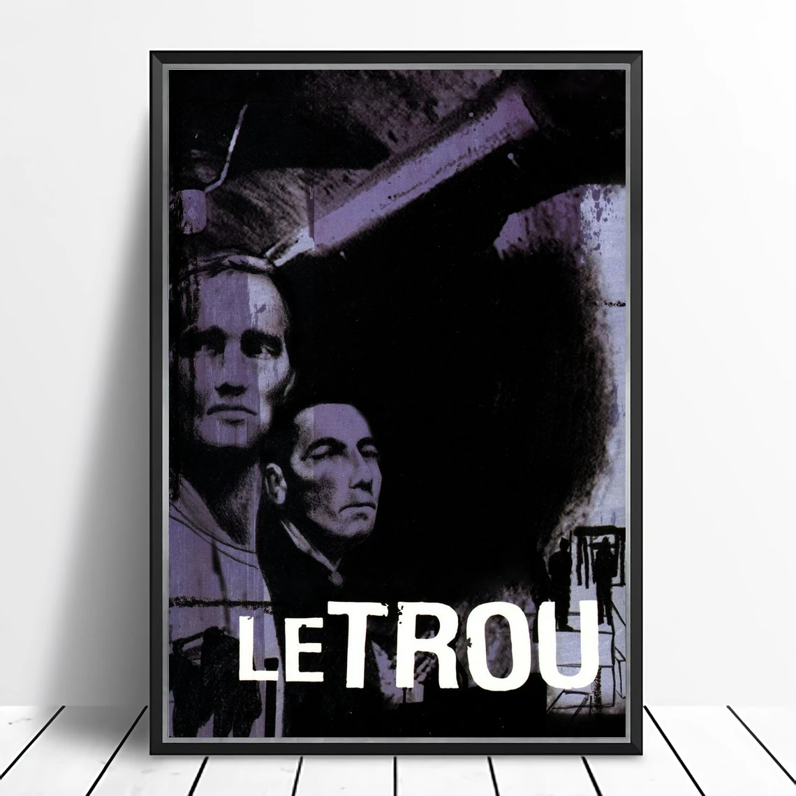 Le Trou  The Hole  (1960) Poster French crime film Wall Decor Retro Michel Constantin Marc Michel Cinema Print Art Gift