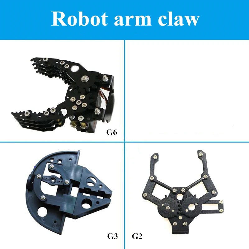 6DOF Kim Loại PTZ Cánh Tay Robot Bộ G2/G3/G6 Móng Vuốt 360 ° Quay Căn Cứ Tự Làm Cơ Cánh Tay Với bộ 6 Mô Men Xoắn Cao Các Servo Tự Làm Đồ Chơi Học Tập